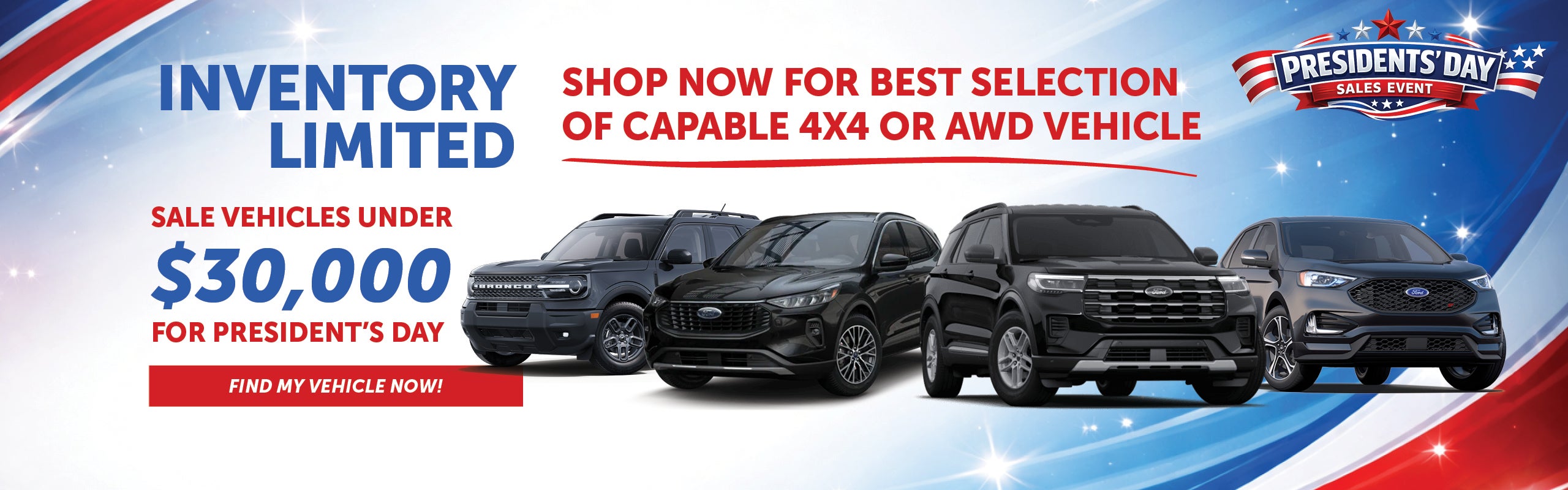 Presidents' Day Sales Event